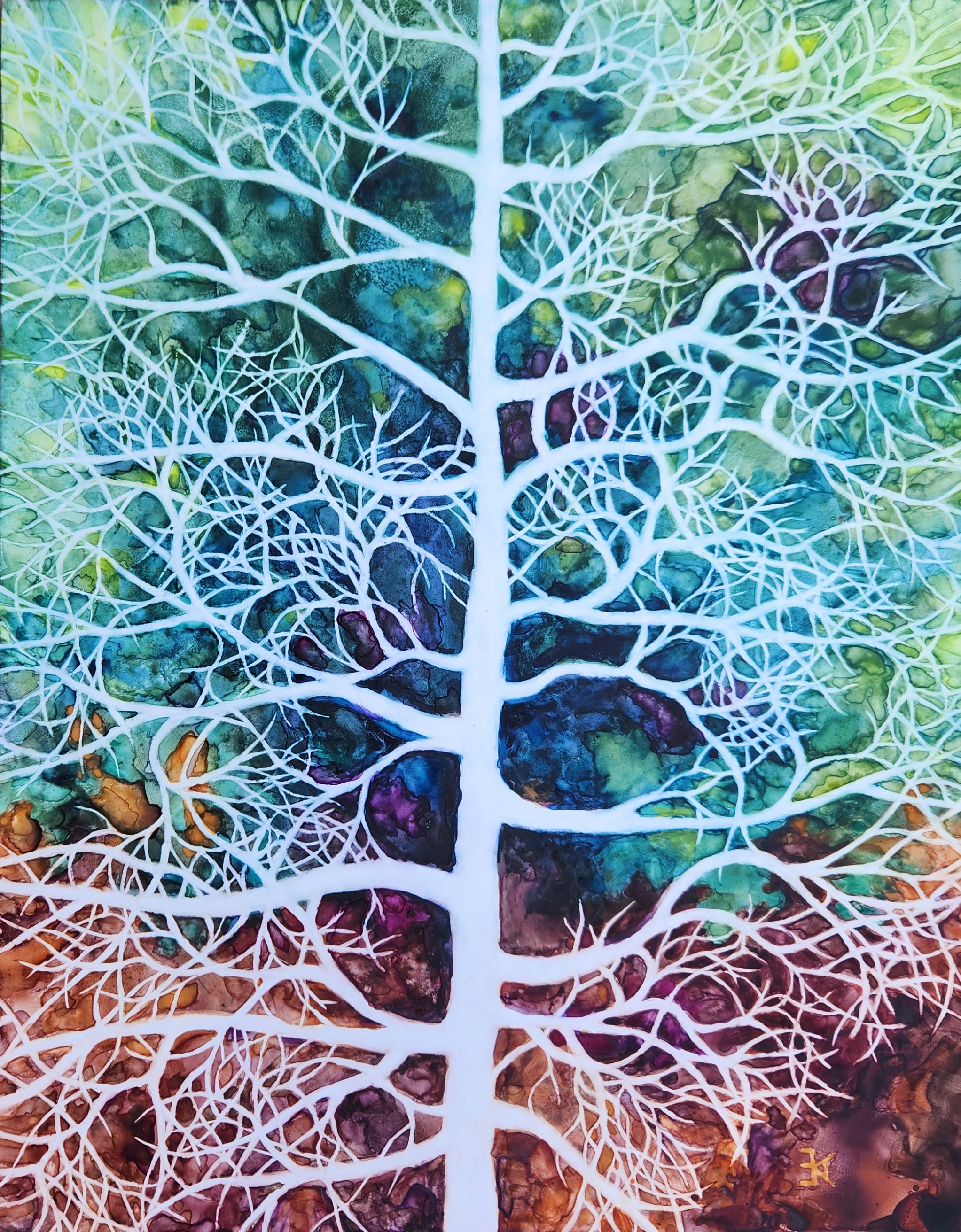White tree branches, 11x14", $150, unframed